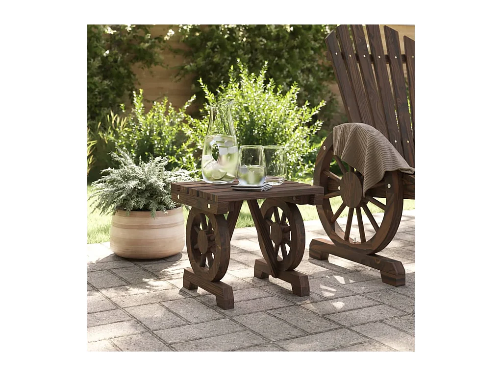 Repose-pied de jardin 40x36,5x38,5 cm bois massif sapin