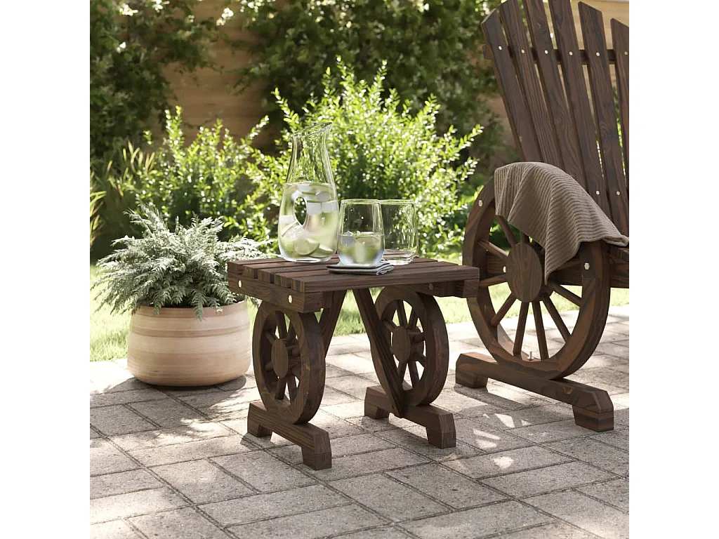 Repose-pied de jardin 40x36,5x38,5 cm bois massif sapin