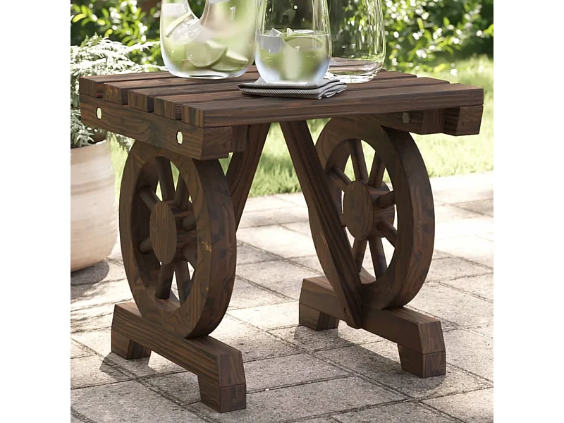 Poggiapiedi da giardino 40x36,5x38,5 cm in legno massello di abete