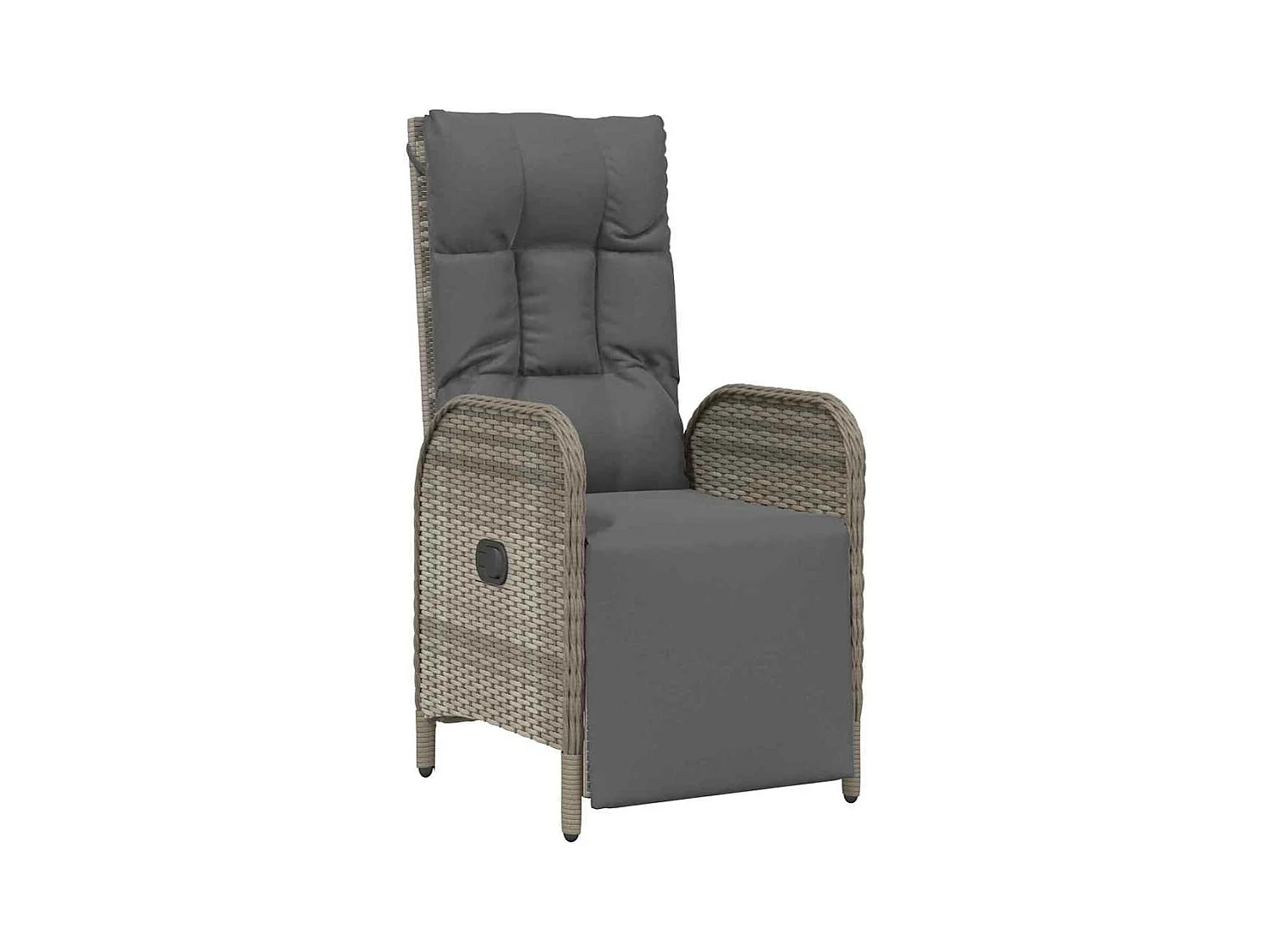 7-delige tuinset met grijze polyrotan kussens