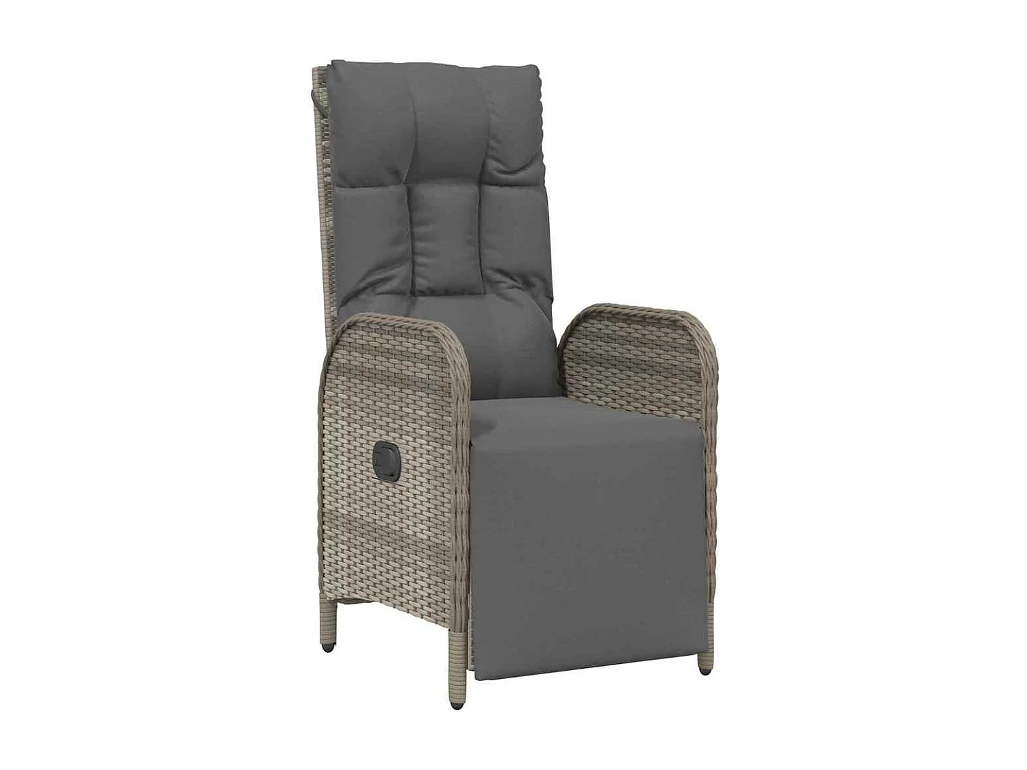 Ensemble de salle à manger de jardin de 7 pièces avec coussins en rattan poly gris