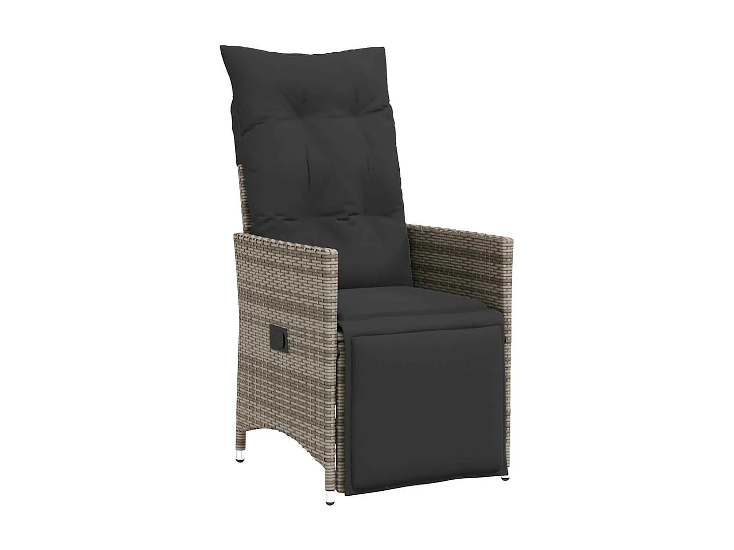 Ensemble de Salle à Manger de Jardin de 7 Pièces Avec Coussins Gris Poly Rattan