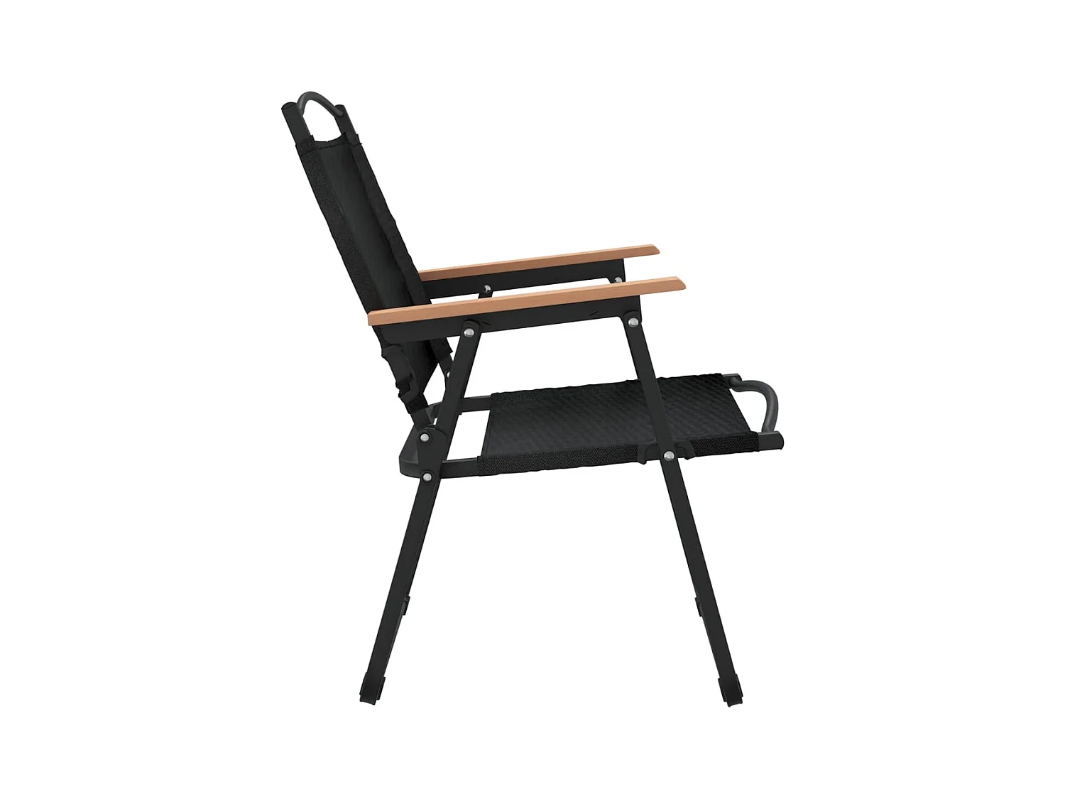 Campingstühle 2er Set Schwarz 54x55x78 cm Oxford-Gewebe