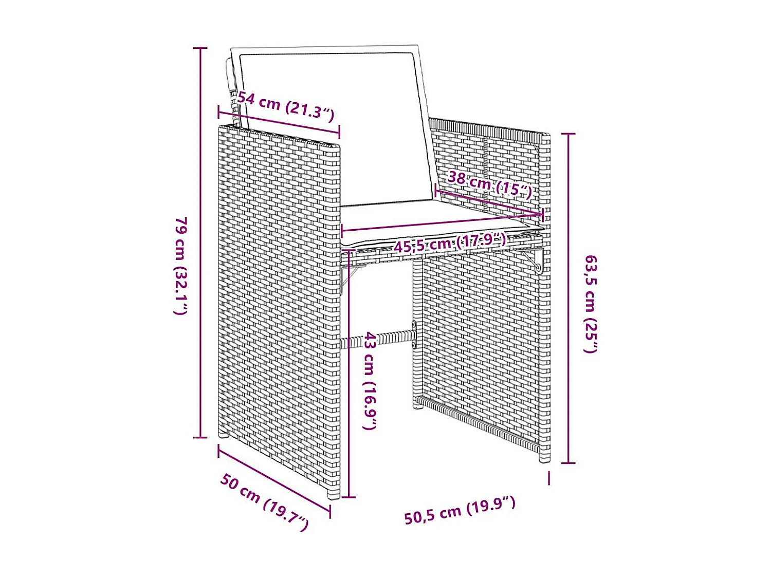 Juego de comedor de jardín de 5 piezas con cojines de ratán sintético beige