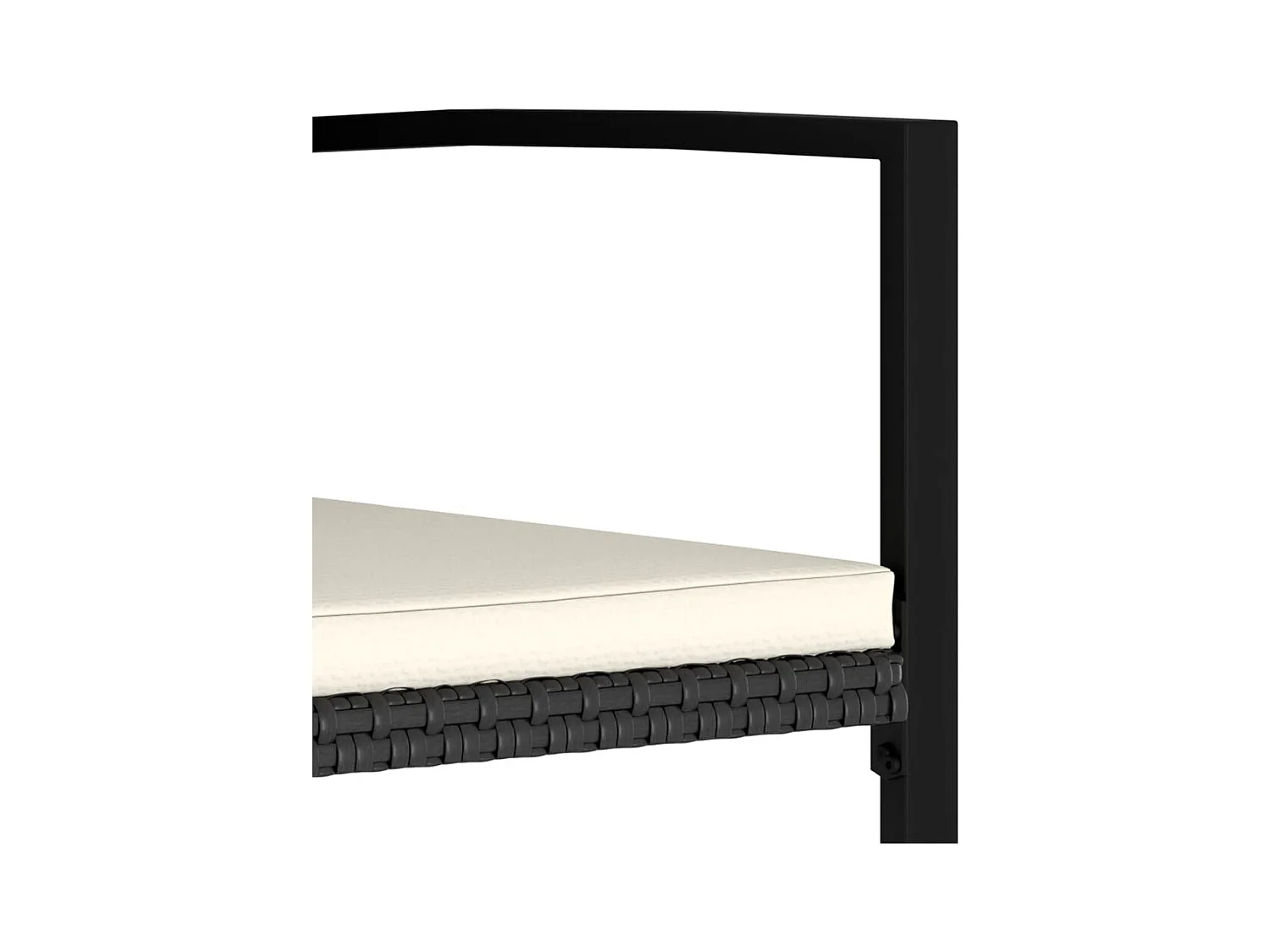 Chaises à manger de jardin lot de 2 Résine tressée Noir