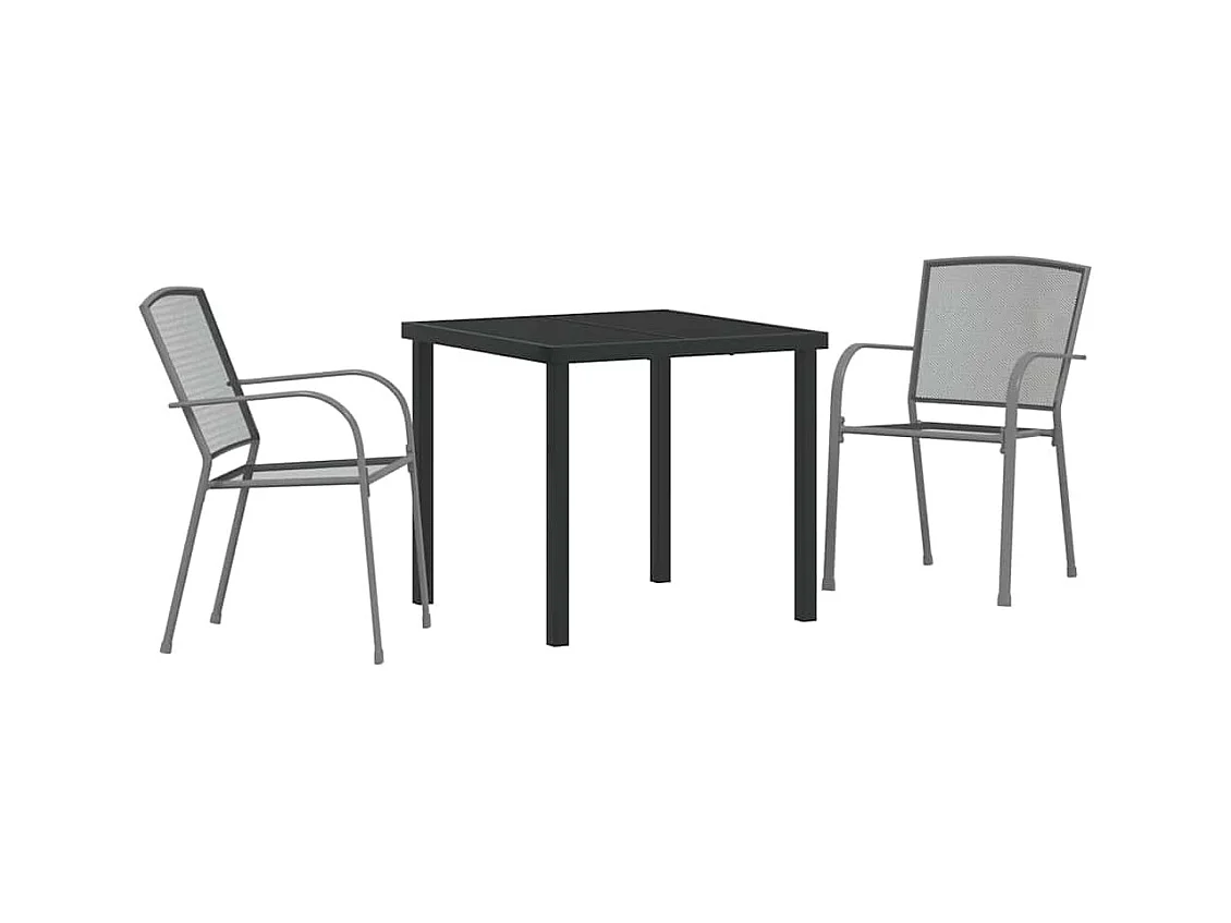 Set da pranzo da giardino antracite