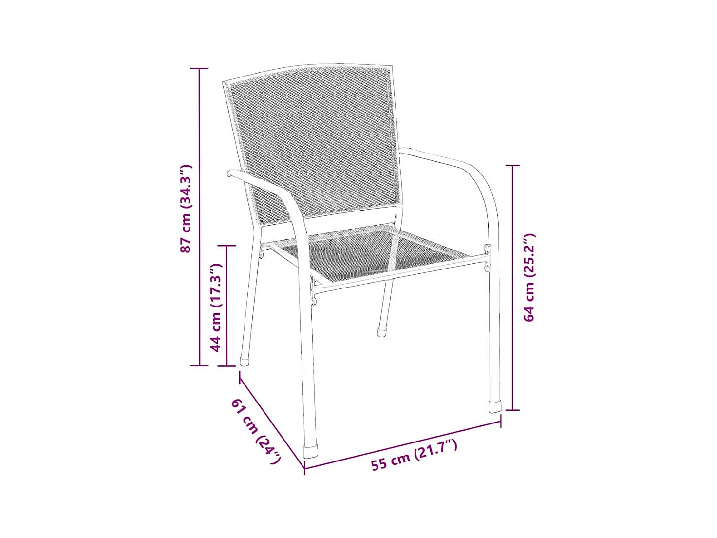 Set da pranzo da giardino antracite