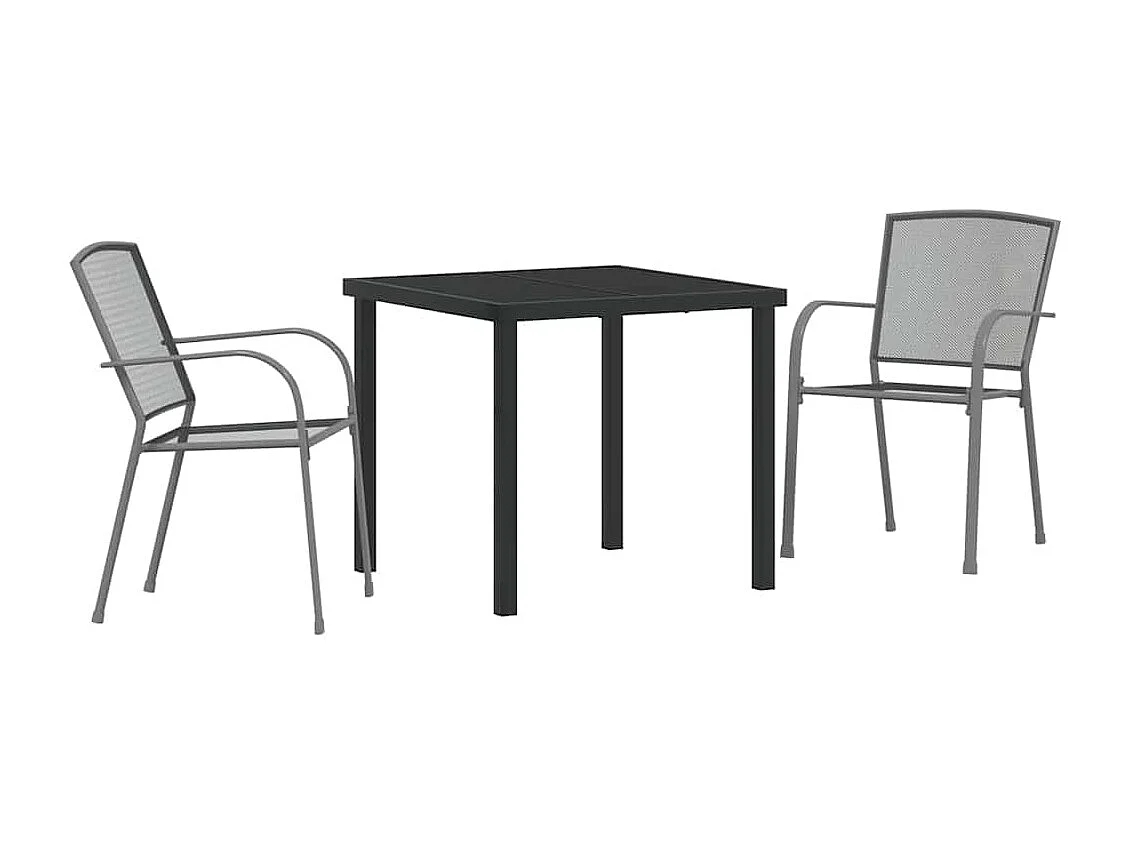 Set de salle à manger de jardin en anthracite