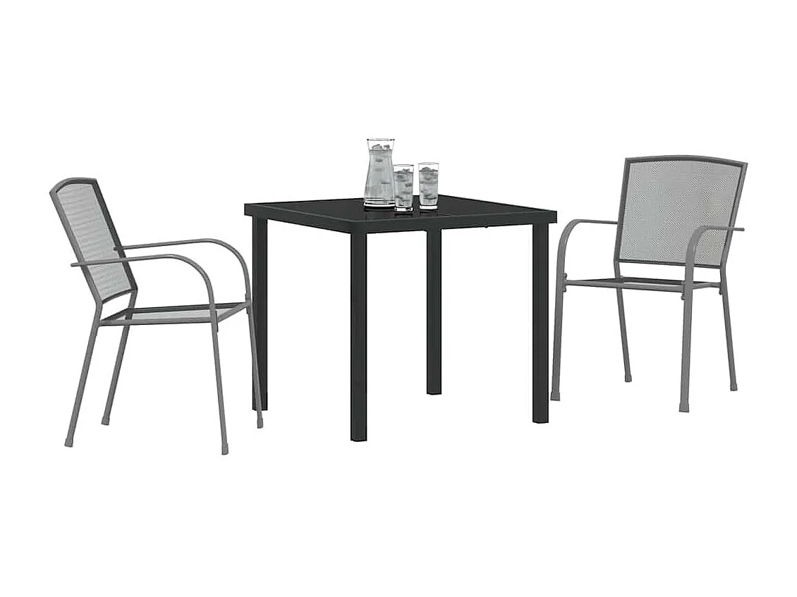 Set de salle à manger de jardin en anthracite