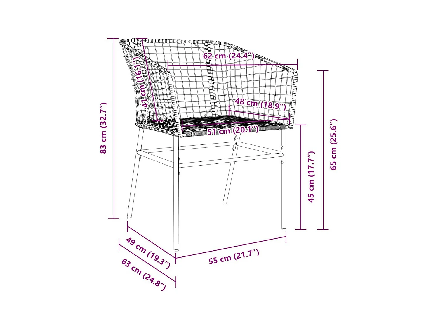Set de Salle à Manger de Jardin 5 Pièces Marron Poly Rattan