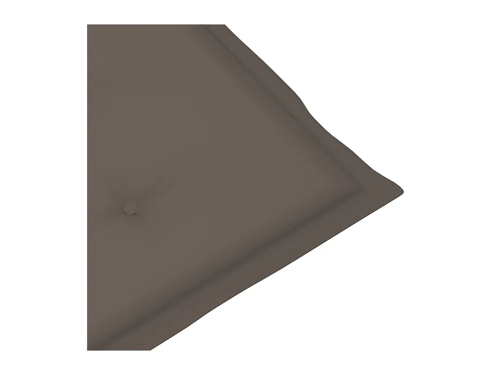 Set di 4 sedie da giardino con cuscini color tortora in legno massello di teak