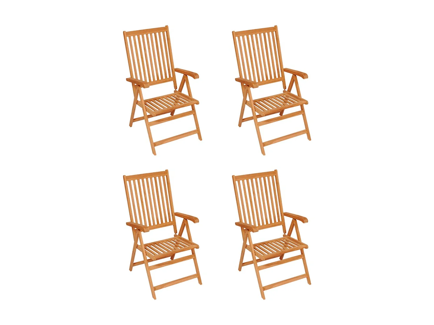 Chaises de jardin lot de 4 avec coussins taupe Bois teck solide