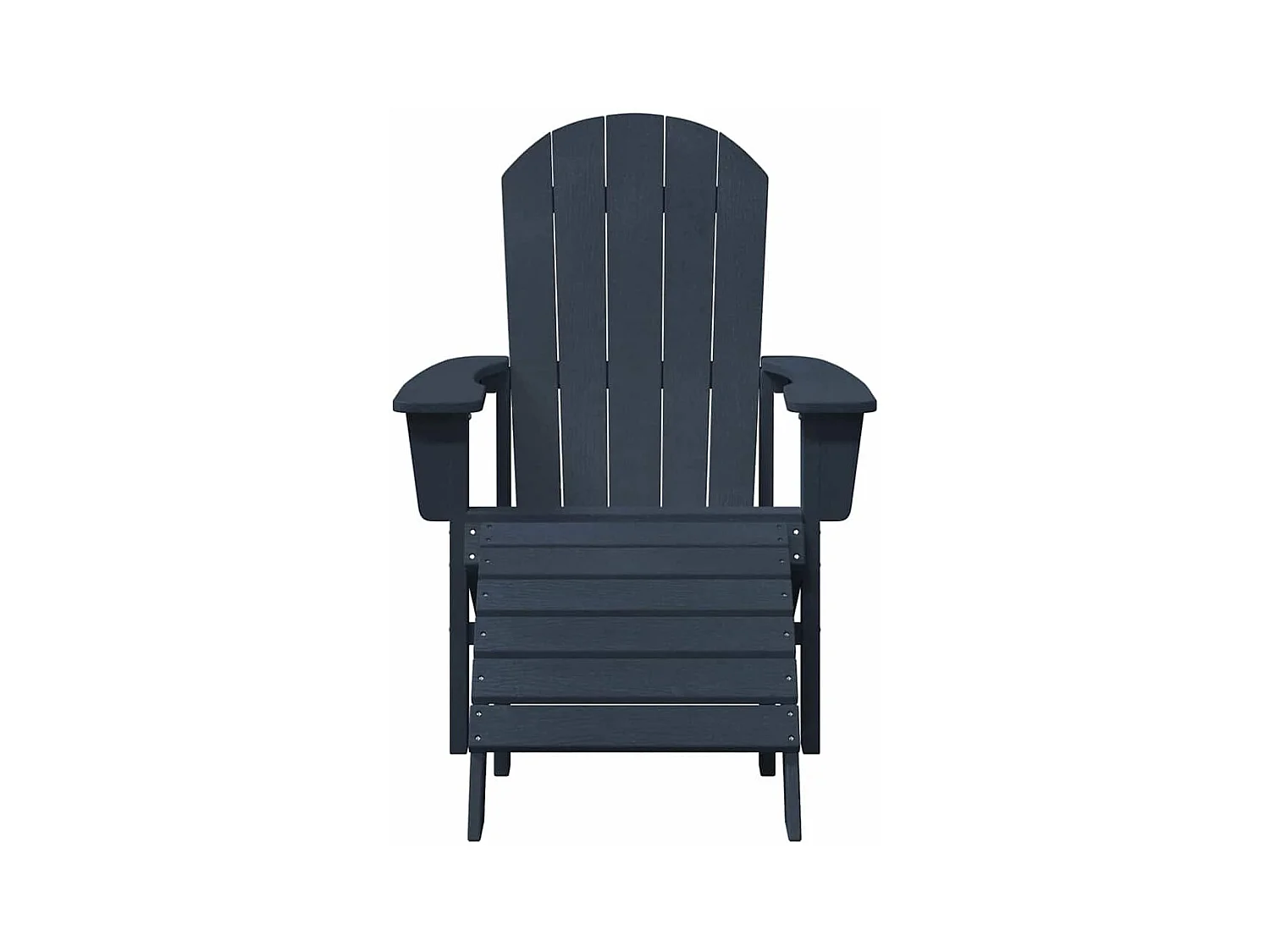 Chaise Adirondack avec Repose-pieds Bleu Marine HDPE