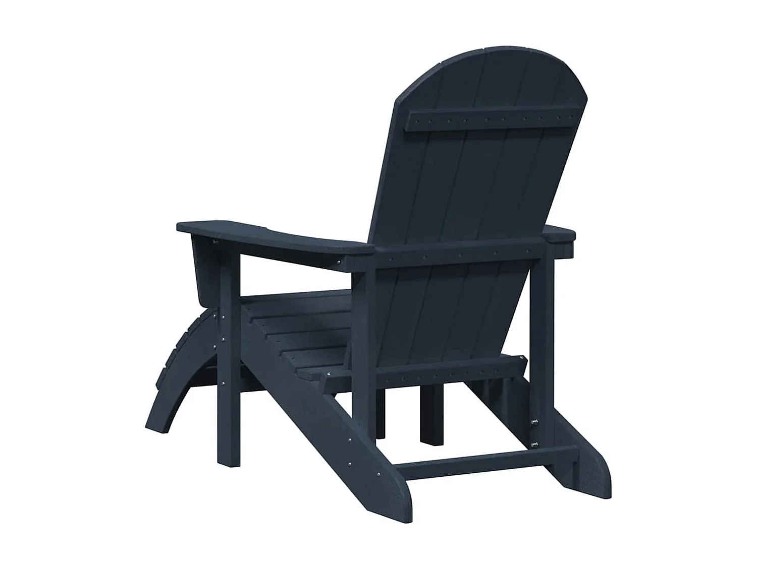 Chaise Adirondack avec Repose-pieds Bleu Marine HDPE