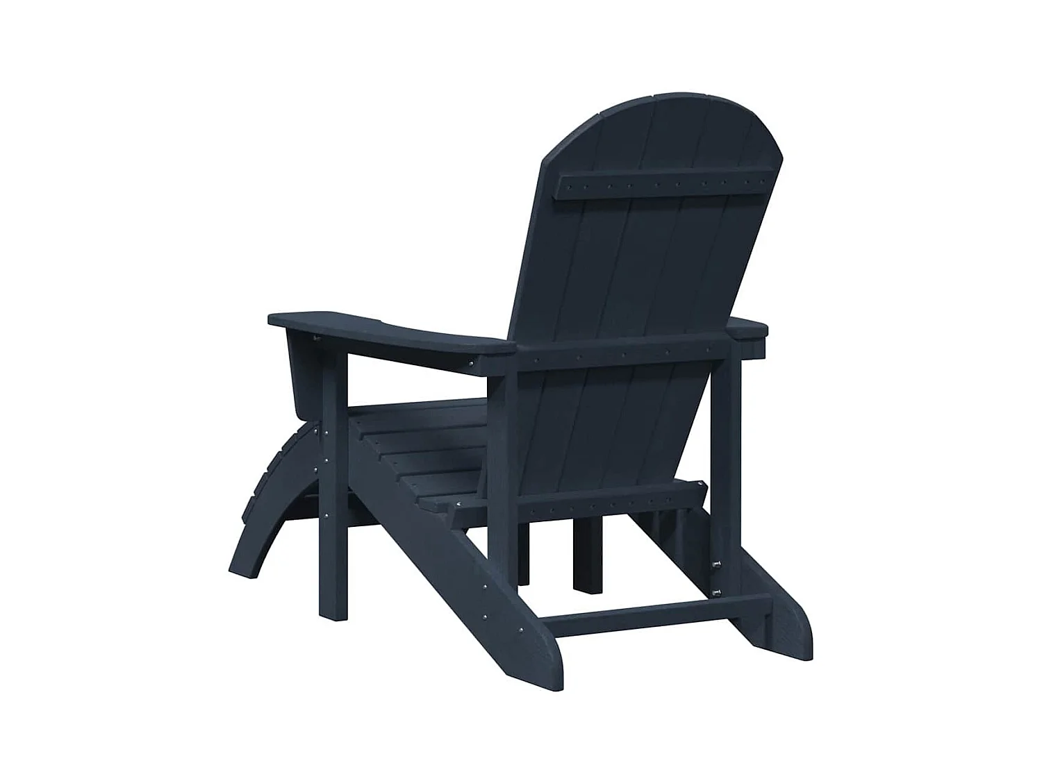 Chaise Adirondack avec Repose-pieds Bleu Marine HDPE