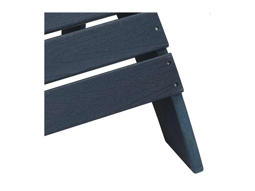 Chaise Adirondack avec Repose-pieds Bleu Marine HDPE