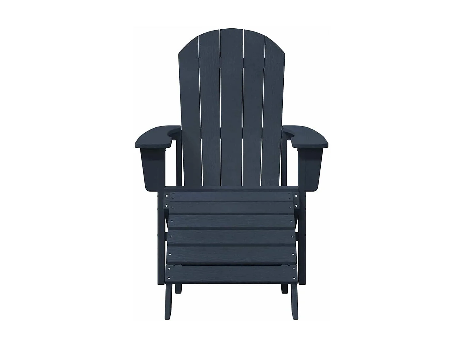 Chaise Adirondack avec Repose-pieds Bleu Marine HDPE