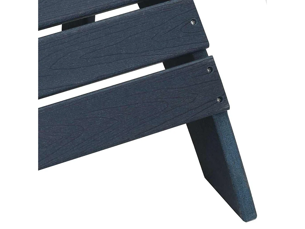 Chaise Adirondack avec Repose-pieds Bleu Marine HDPE