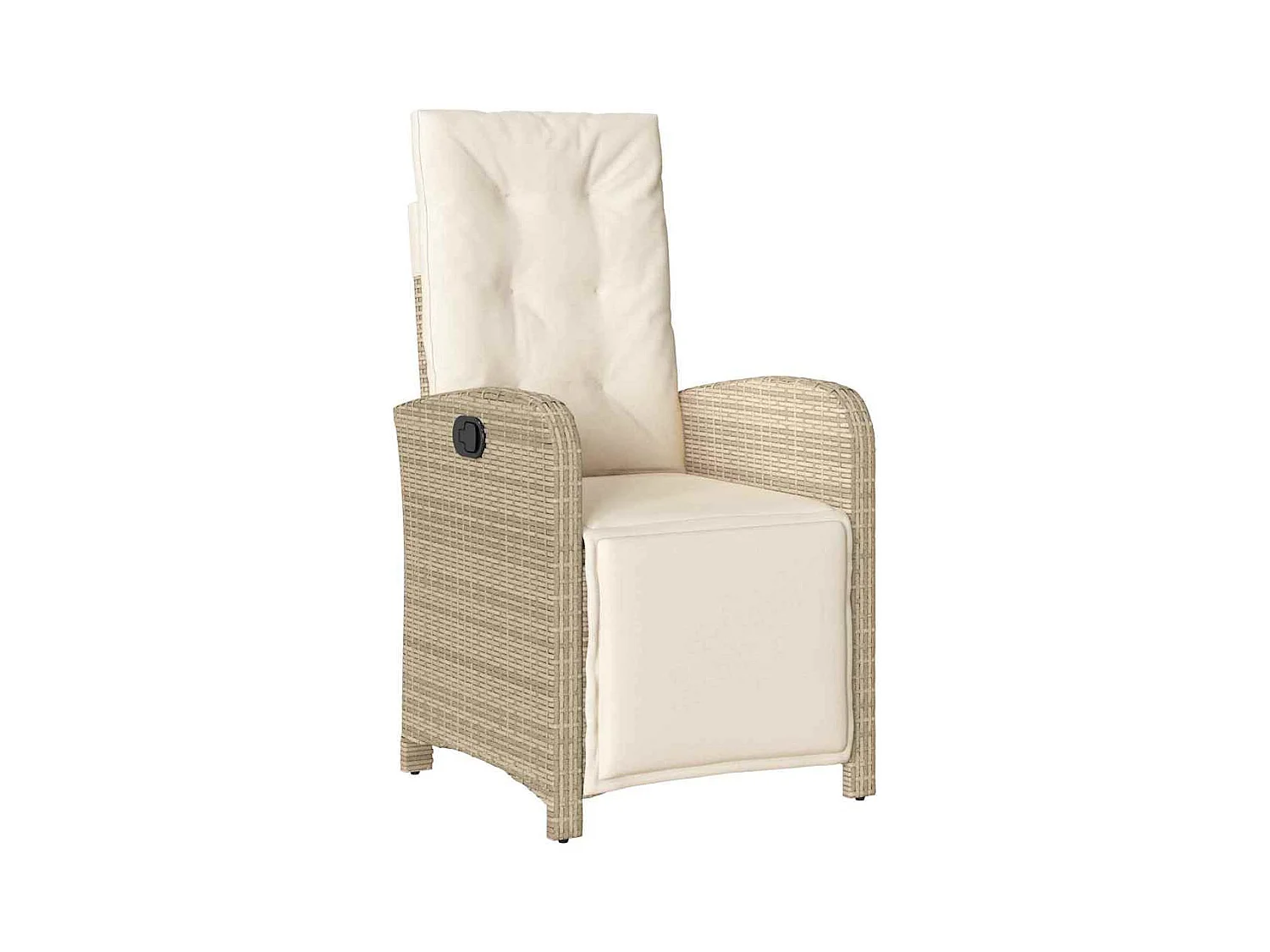 Set da pranzo da giardino composto da 3 pezzi con cuscini in rattan beige