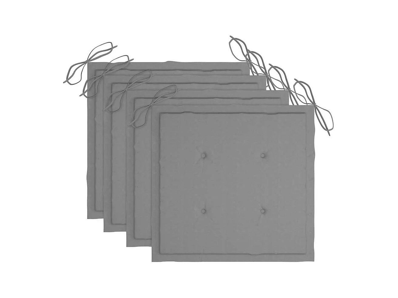 Juego de 4 sillas plegables para exterior y cojines de madera de acacia