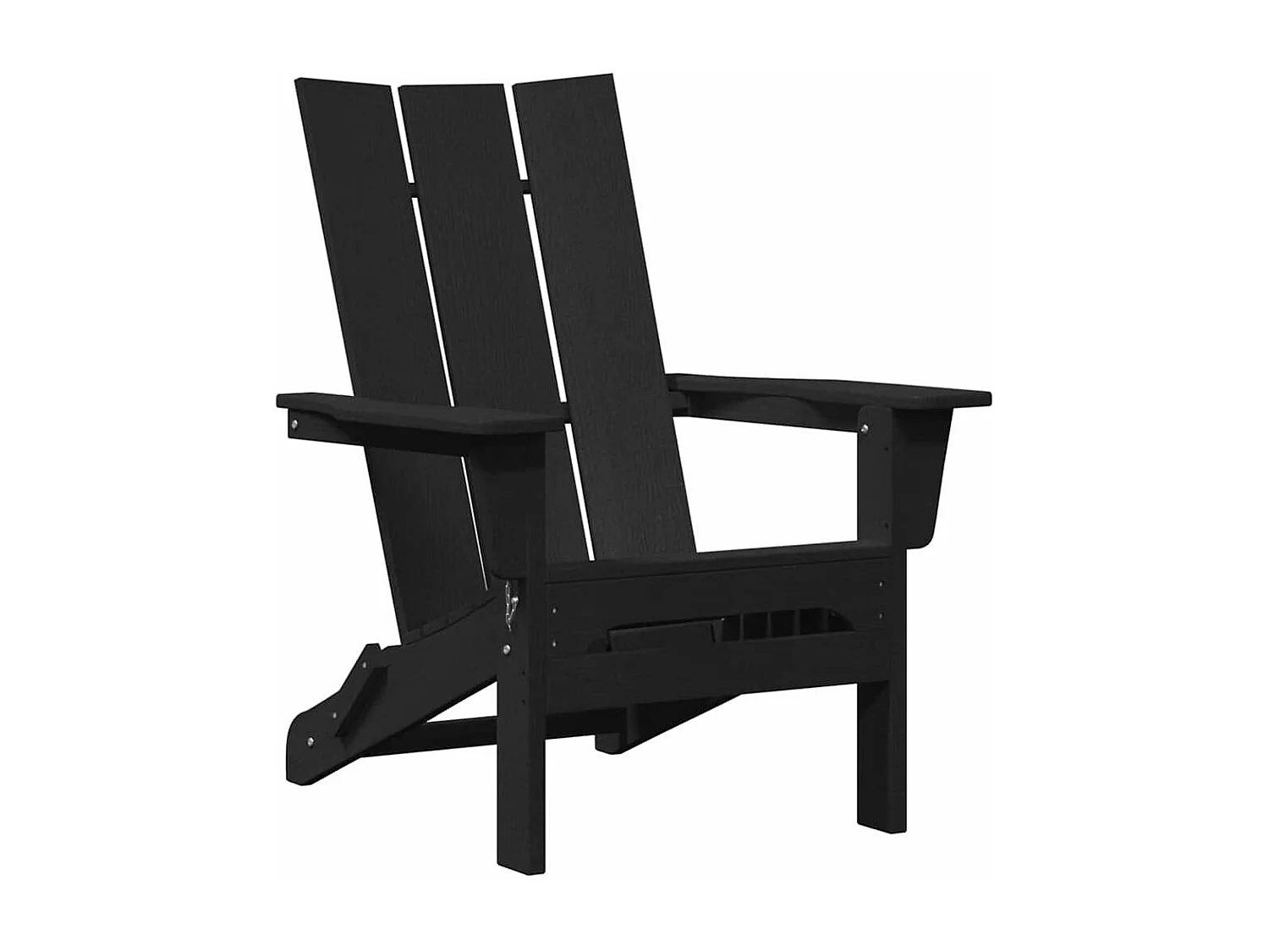 Chaise Adirondack pliante Noire 74,5x80,5x90 cm HDPE
