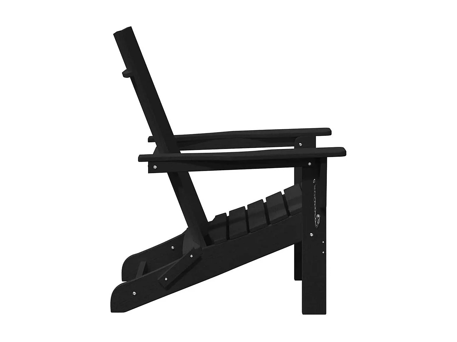 Chaise Adirondack pliante Noire 74,5x80,5x90 cm HDPE