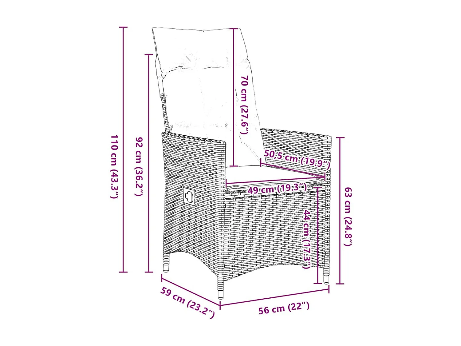 Ensemble de Salle à Manger de Jardin 3 pièces avec Coussin Marron Poly Rattan