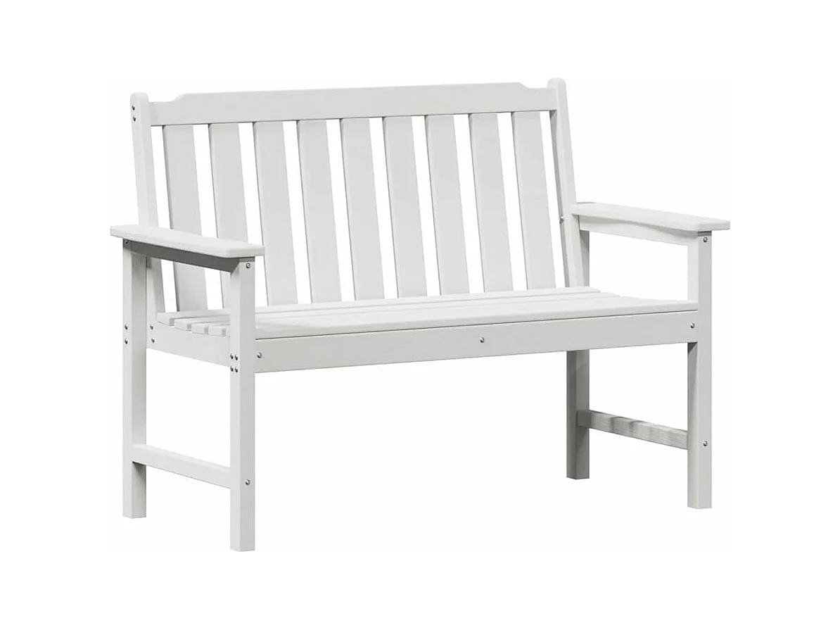 Banc de jardin Blanc 120 cm HDPE