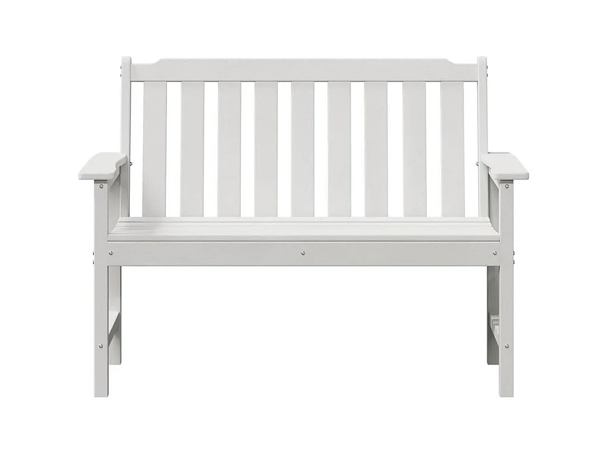Banc de jardin Blanc 120 cm HDPE
