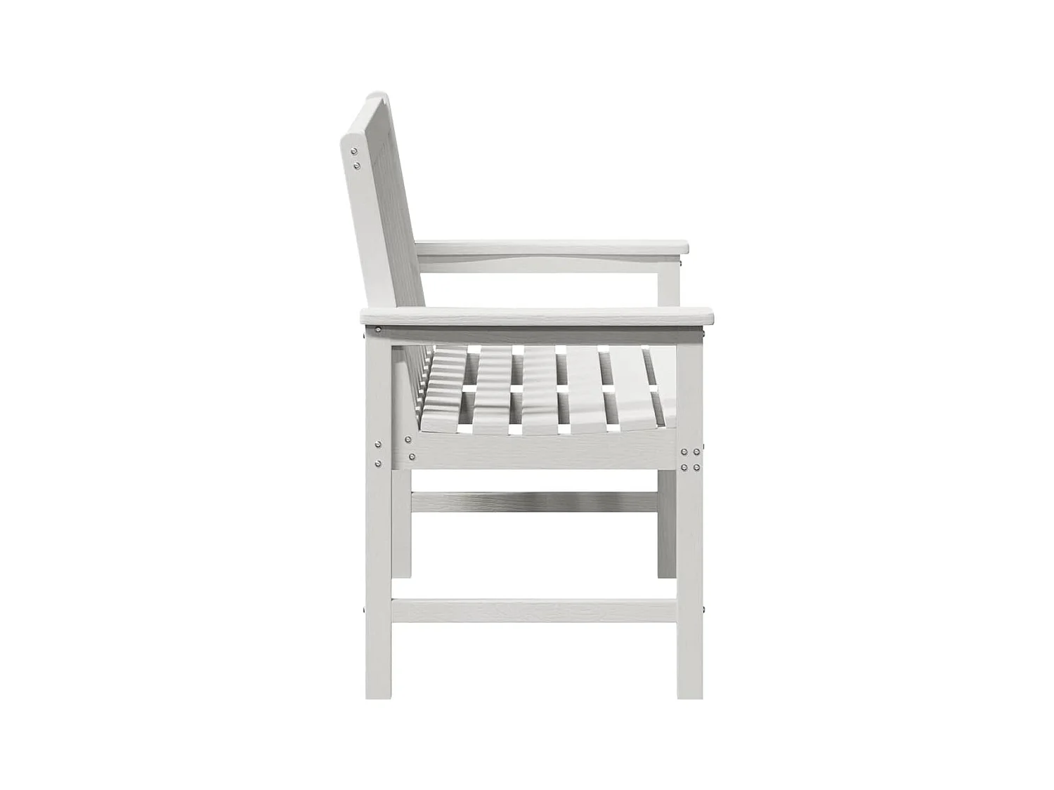 Banc de jardin Blanc 120 cm HDPE