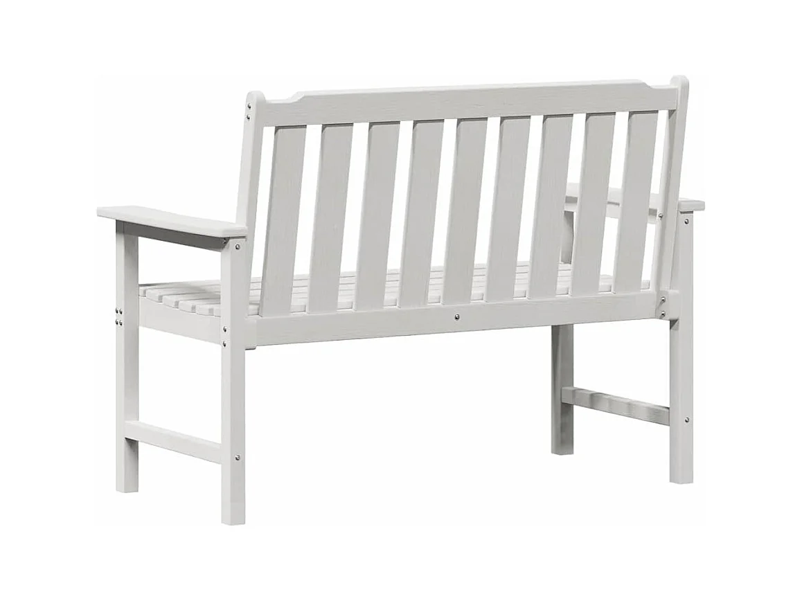 Banc de jardin Blanc 120 cm HDPE