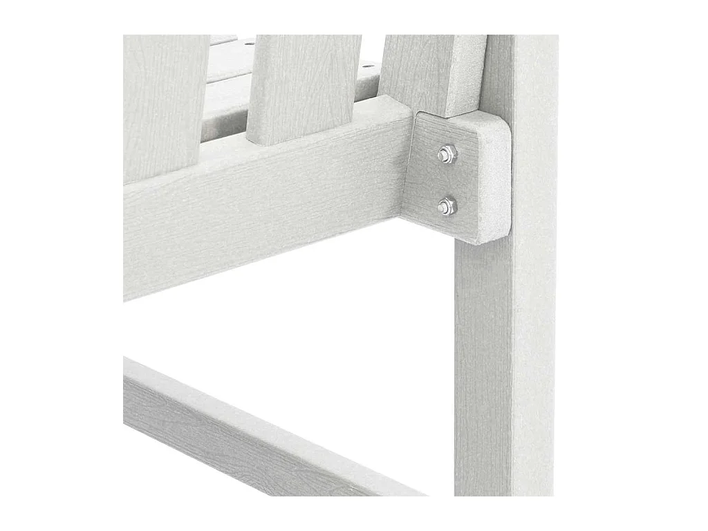 Banc de jardin Blanc 120 cm HDPE