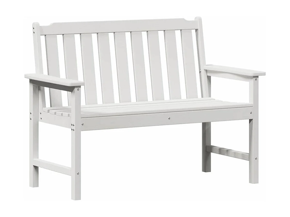 Weiße Gartenbank 120 cm HDPE
