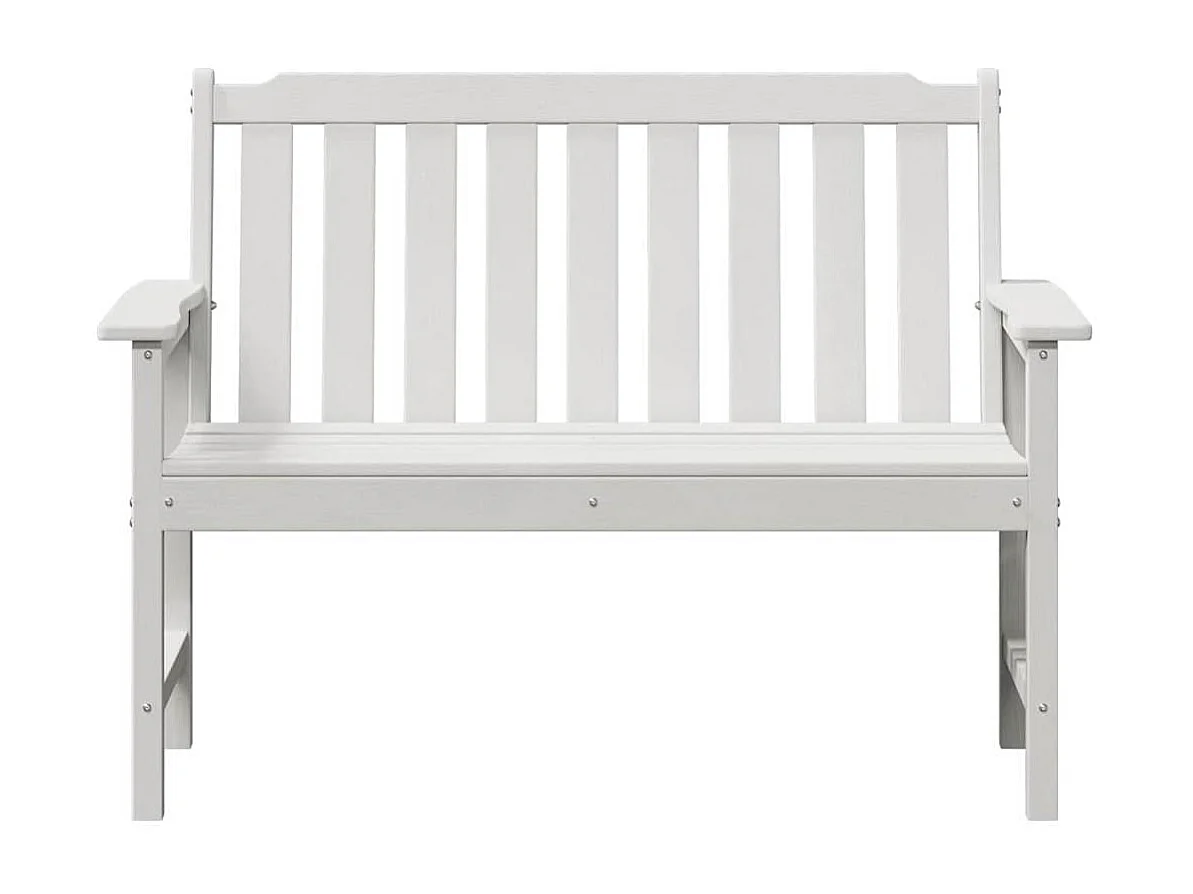 Weiße Gartenbank 120 cm HDPE