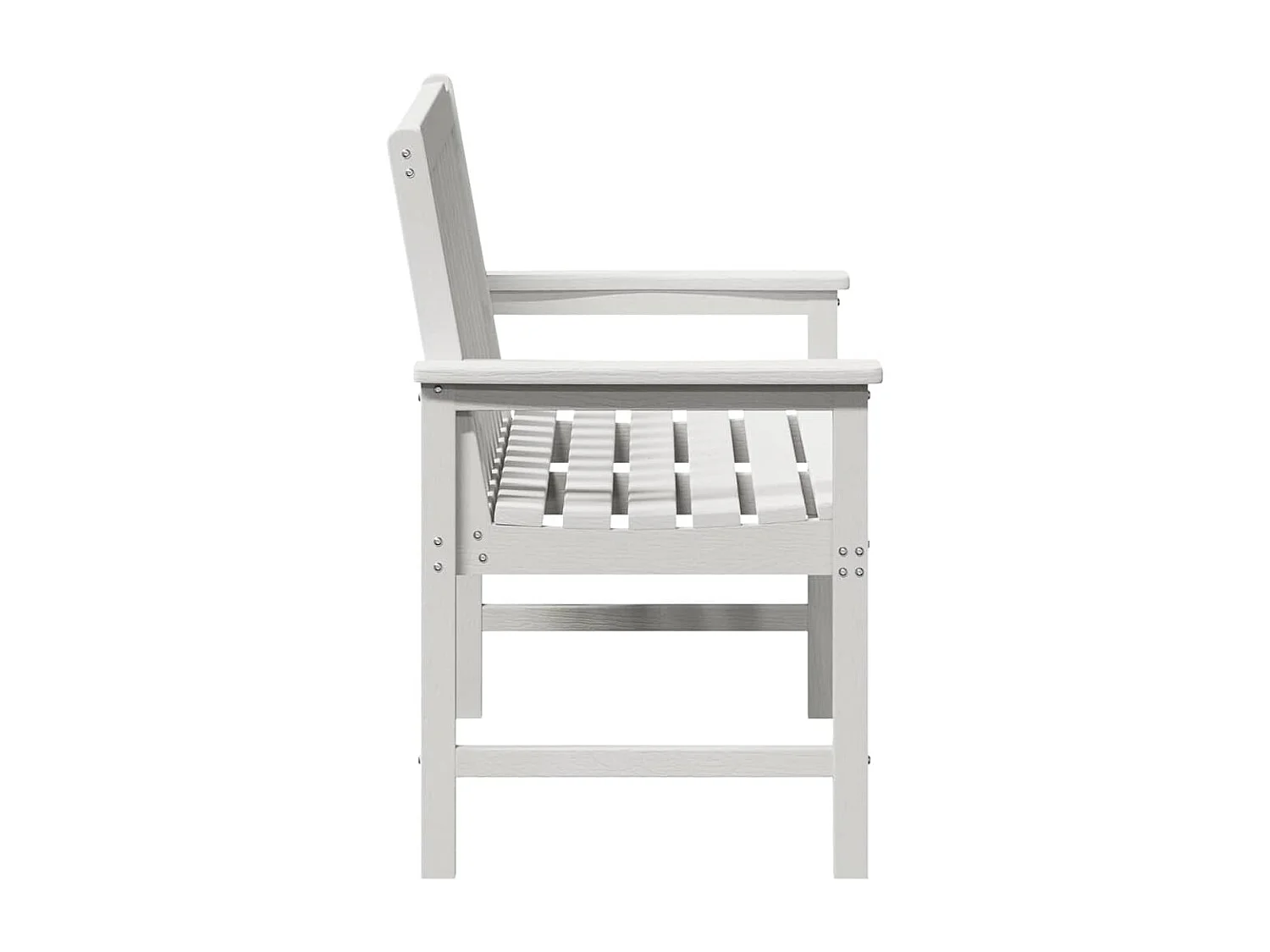 Weiße Gartenbank 120 cm HDPE