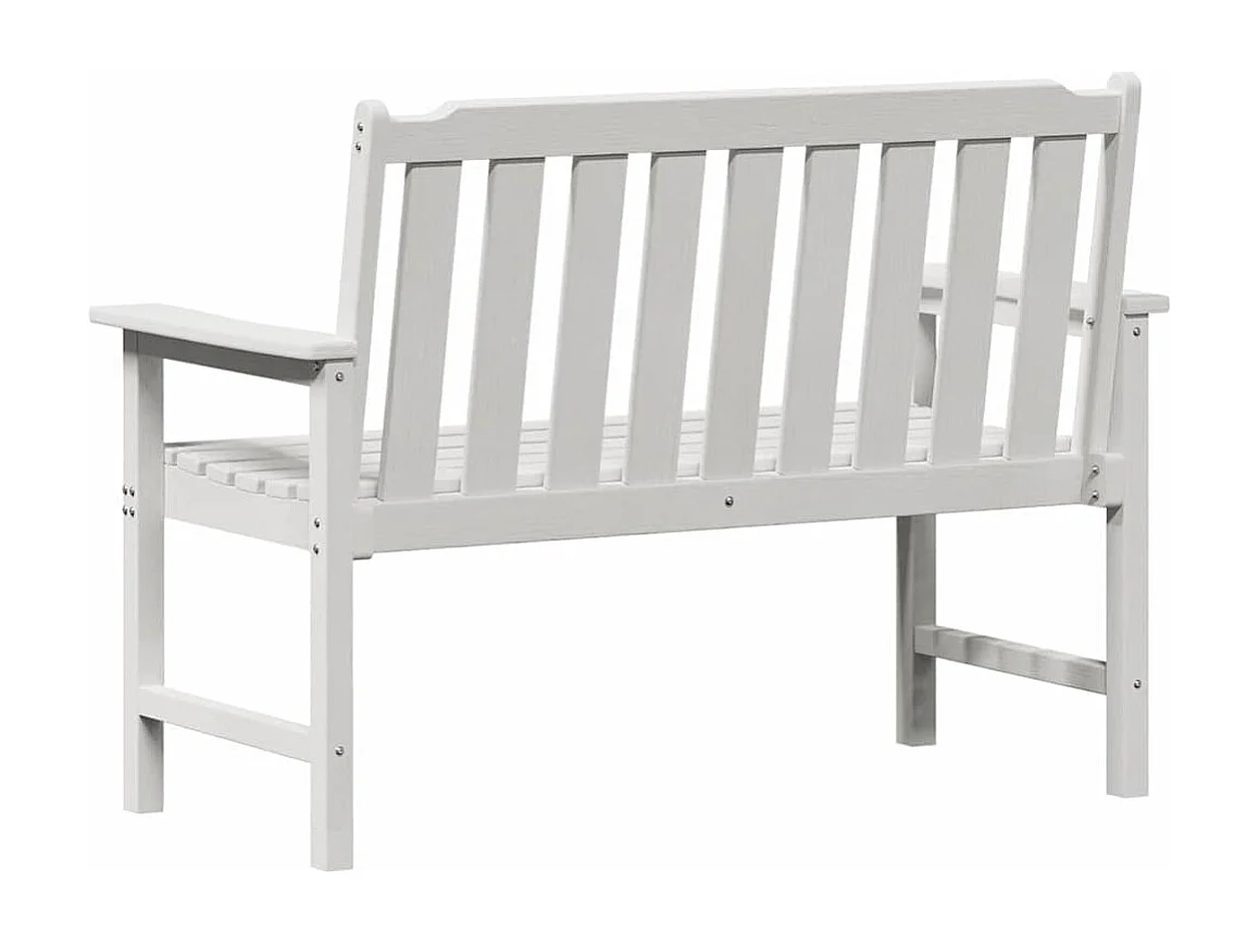 Weiße Gartenbank 120 cm HDPE