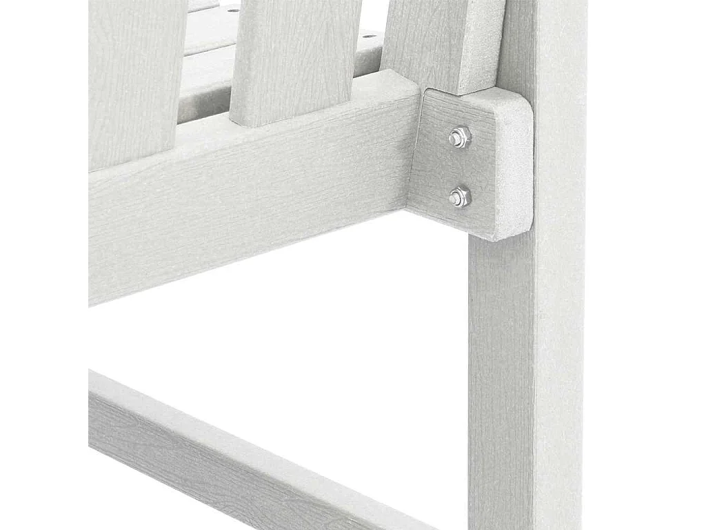 Weiße Gartenbank 120 cm HDPE