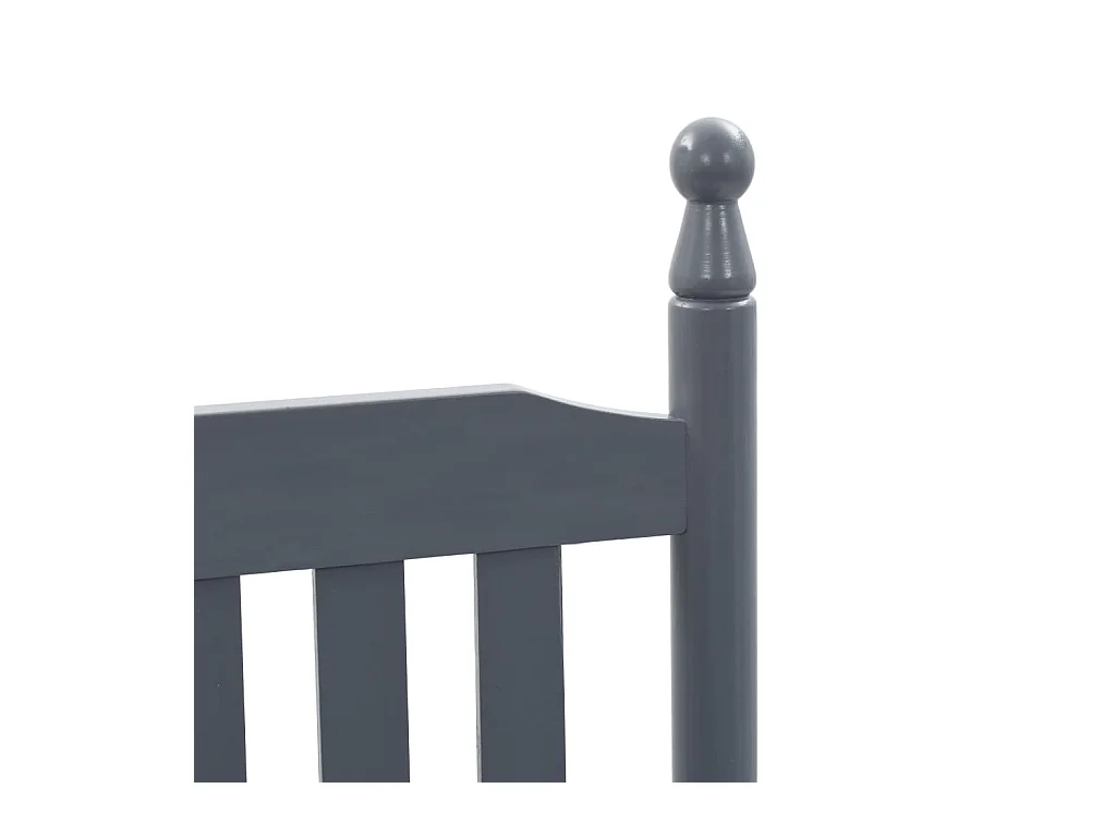 Chaise à bascule avec siège incurvé Gris Bois de peuplier