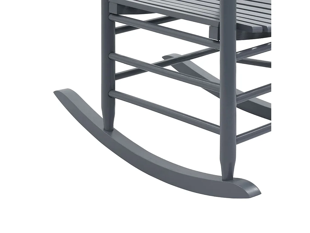 Chaise à bascule avec siège incurvé Gris Bois de peuplier