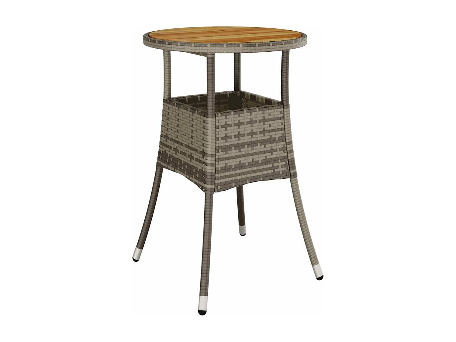 3-delige grijze poly rattan tuinset