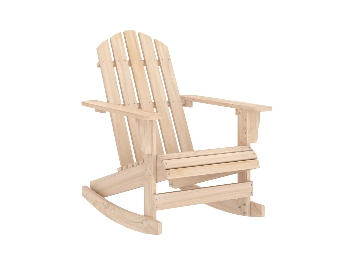 Sedia a dondolo da giardino Adirondack in legno massello di abete