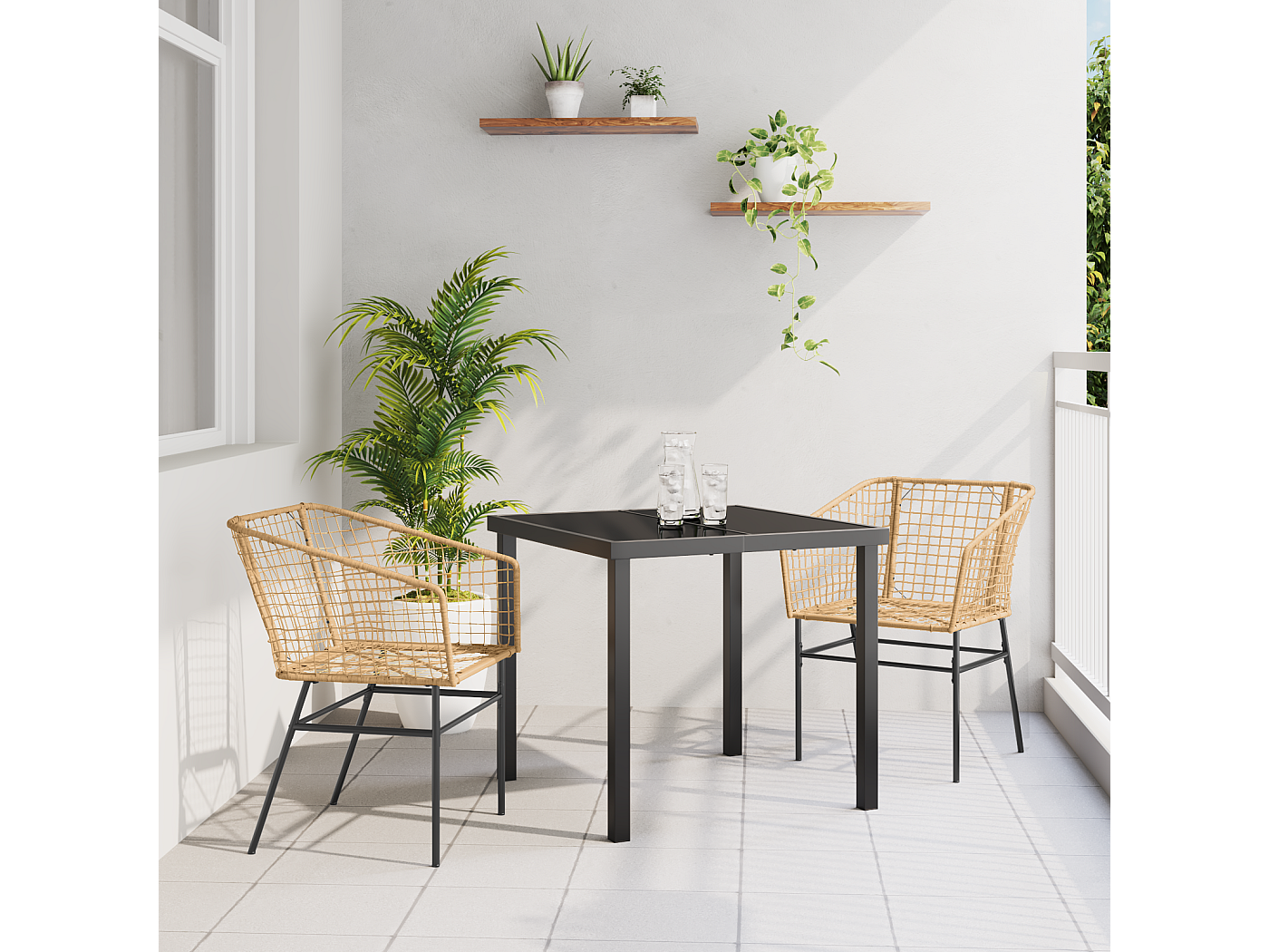 Uitschuifbare Eettafel Voor 4 Tot 6 Personen Van Keramiek, MDF En Metaal Bruin En Grijs Marmereffect Ferola
