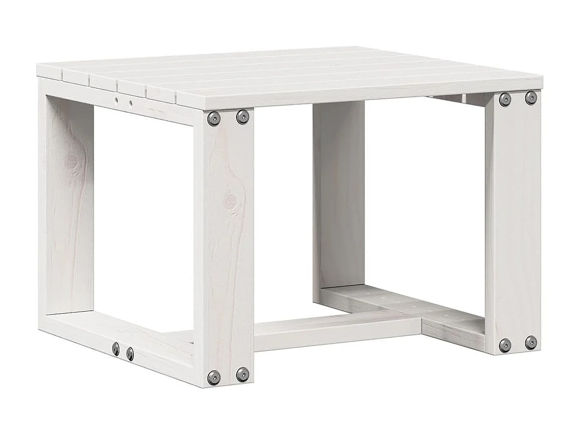 Conjunto de muebles de jardín de 3 piezas en madera maciza de pino blanco