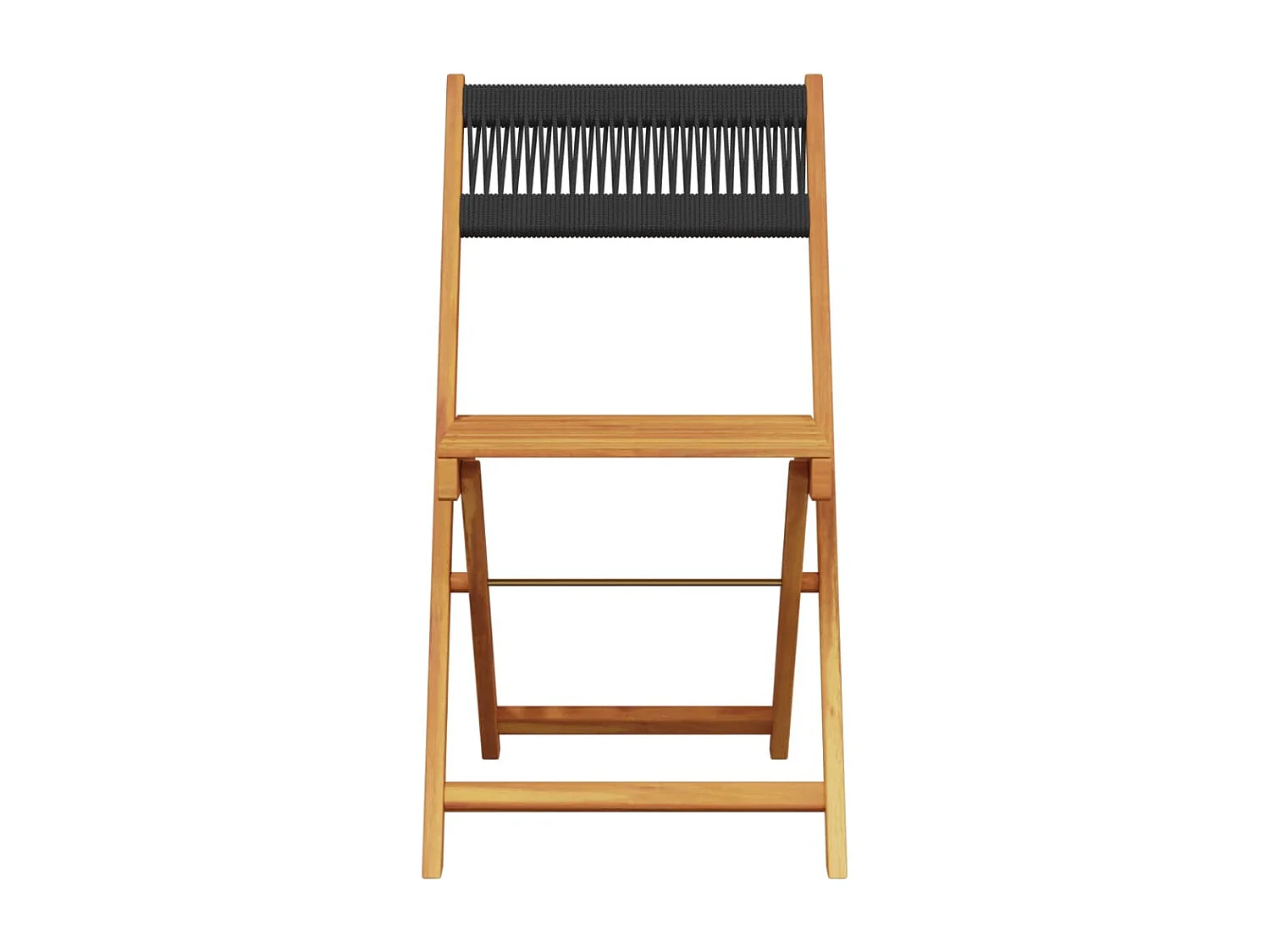 Juego de 2 sillas de bistro en madera de acacia negra y cuerda