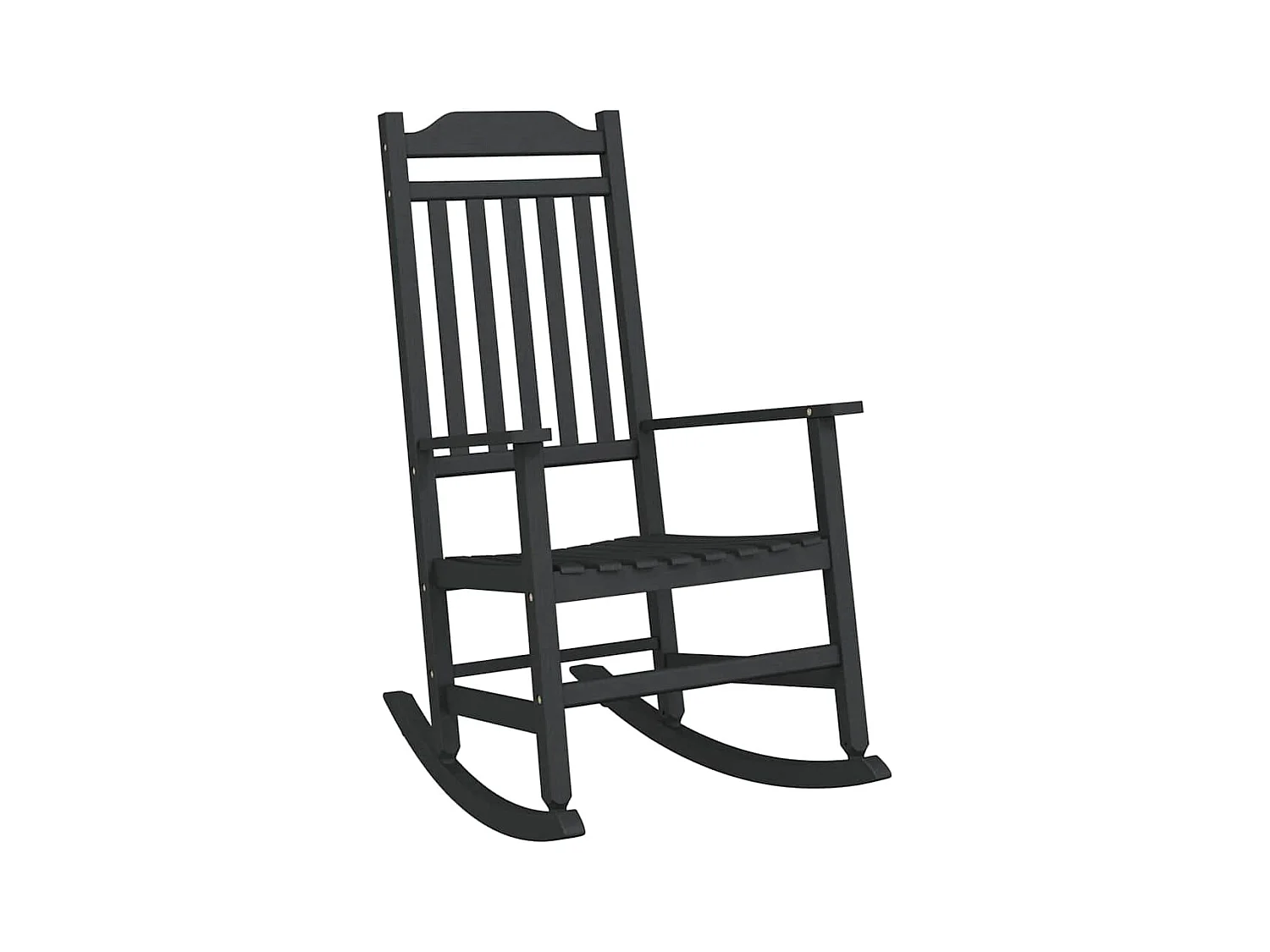 Mecedora de jardín negra 65x84x114 cm HDPE