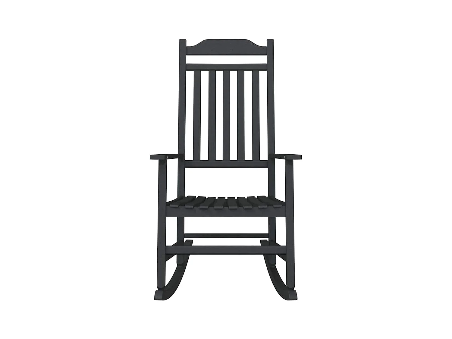 Mecedora de jardín negra 65x84x114 cm HDPE