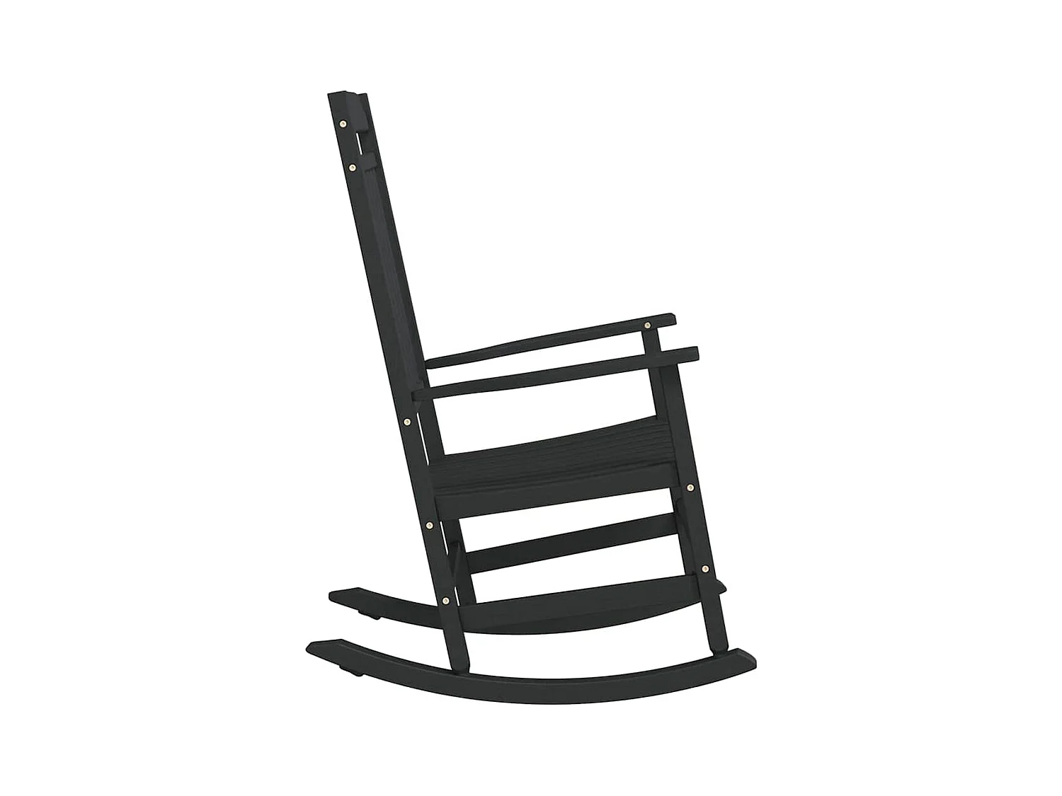 Mecedora de jardín negra 65x84x114 cm HDPE