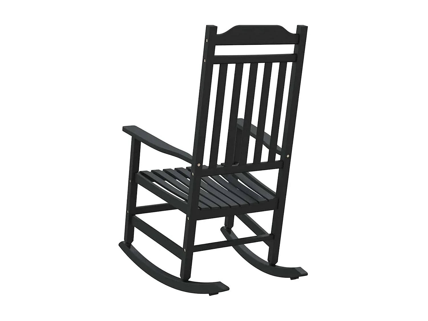 Mecedora de jardín negra 65x84x114 cm HDPE