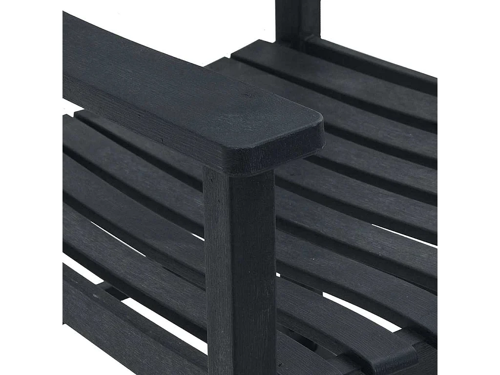 Mecedora de jardín negra 65x84x114 cm HDPE