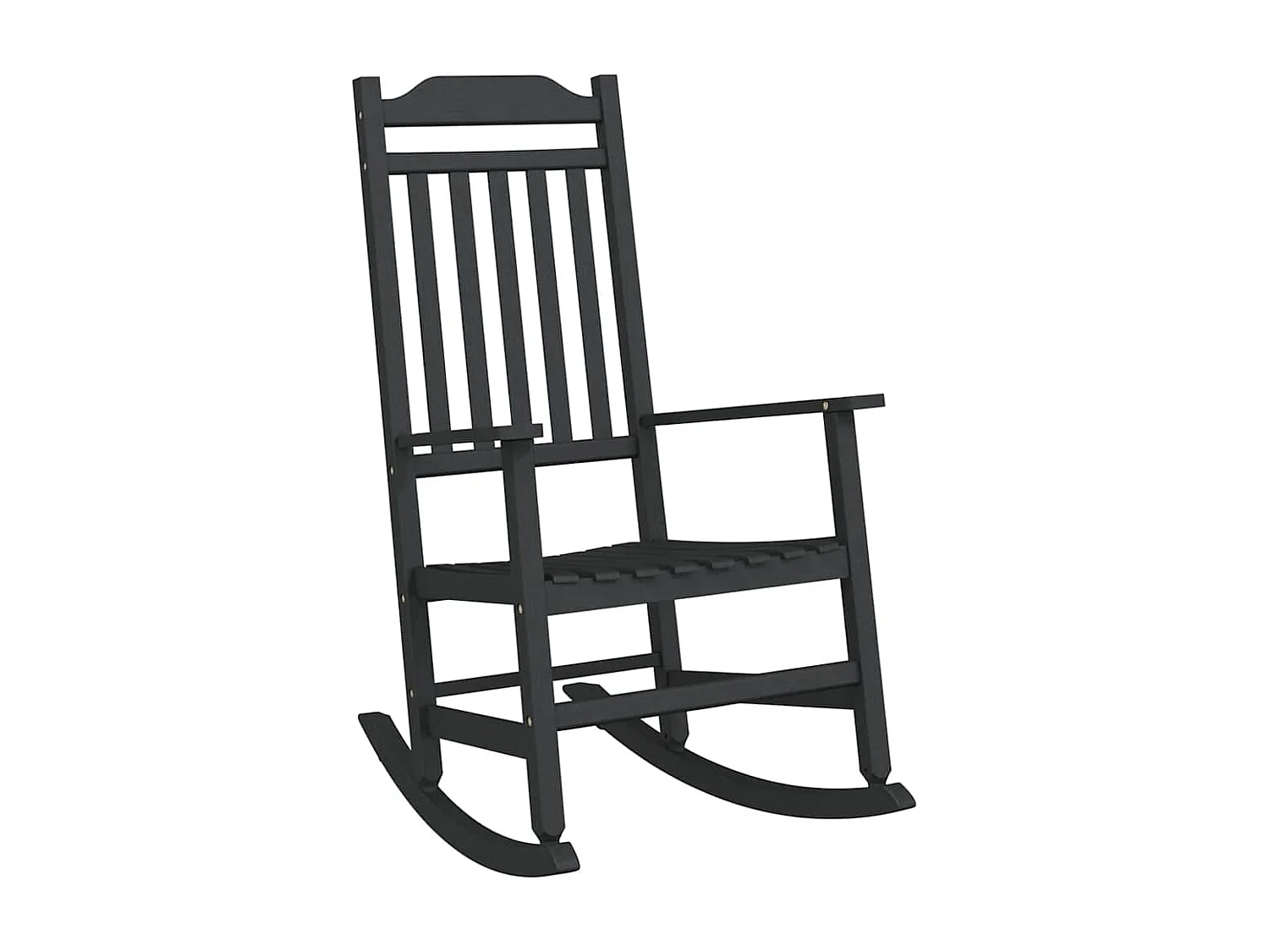 Chaise à bascule de jardin noire 65x84x114 cm HDPE